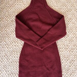 H&M Burgundy Knit Dress